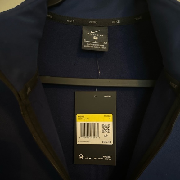 Nike Dri-Fit Therma Quarter-Zip Navy Blue Sweatshirt Pullover Men’s Small - Picture 4 of 4